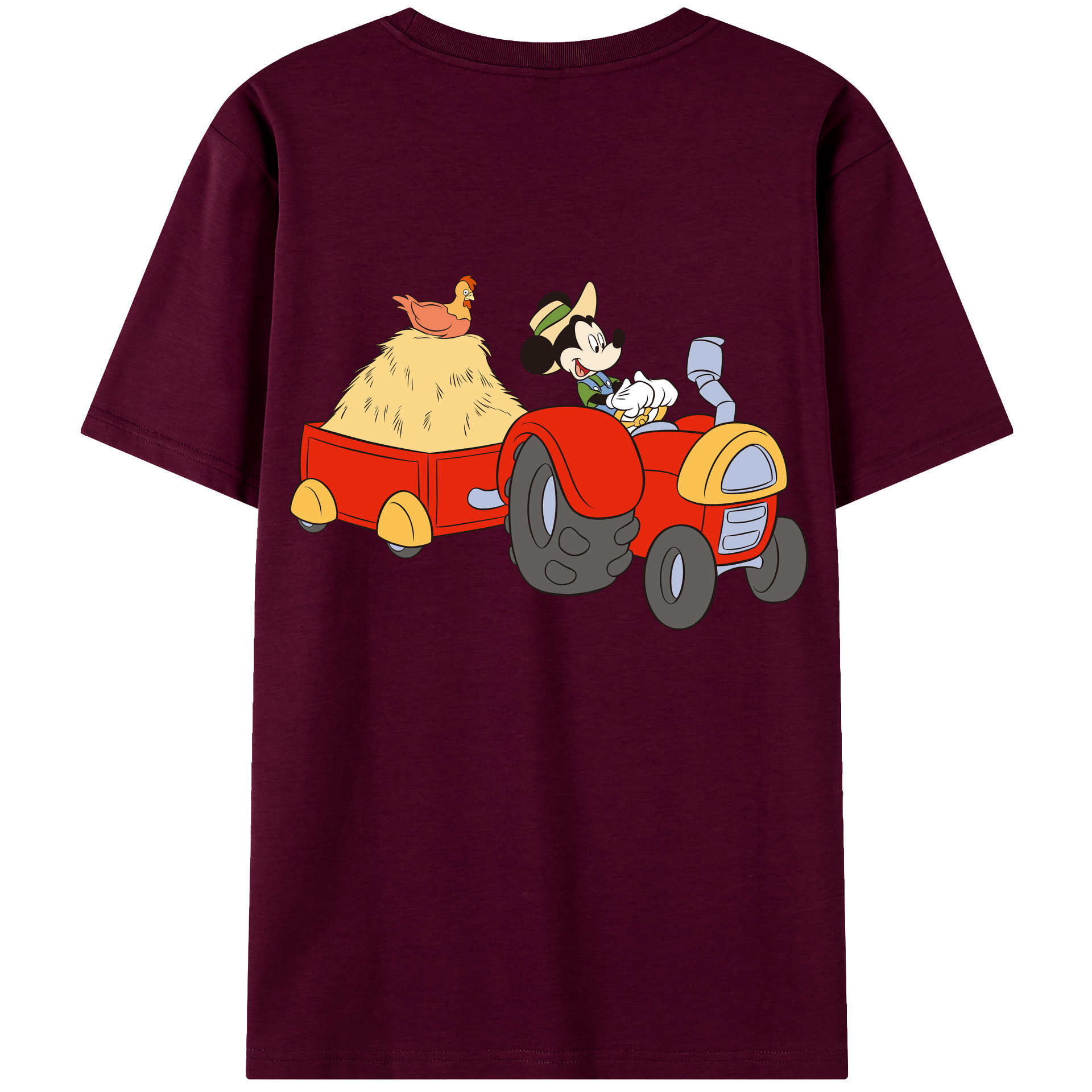 （画像用） ミッキーマウス Mickey Mouse レディース半袖Tシャツ(バックプリント)